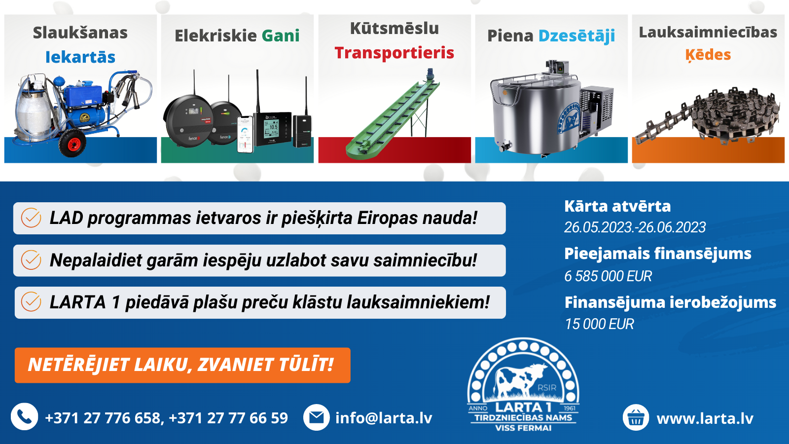 Iespēja pieteikties atbalsta saņemšanai uzņēmējdarbības uzsākšanai mazajās lauku saimniecībās!