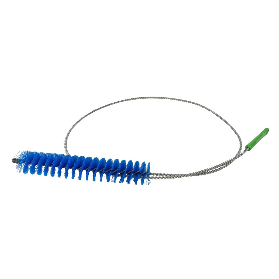 Brush for washing milk tubes, 130 cm x 30 mm, blue