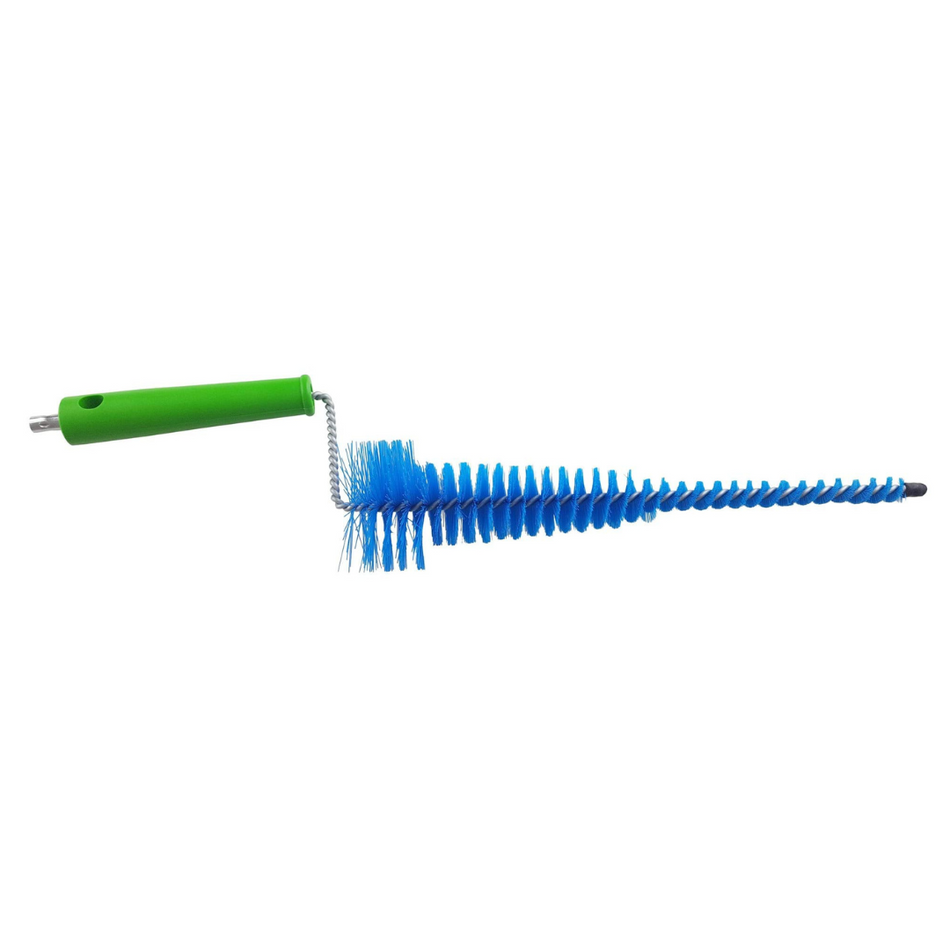 Brush for cleaning bean rubber, 3-step, 44 cm, green/blue