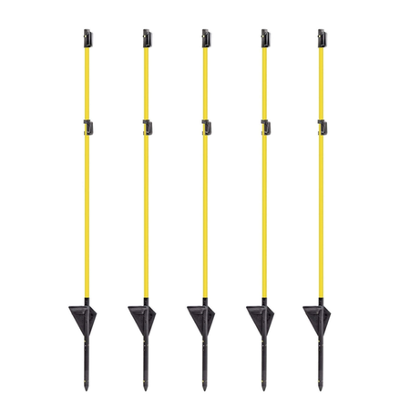 Stiklašķiedras elektriskā gana miets ar 2 izolatoriem 110 cm - 10 gab.