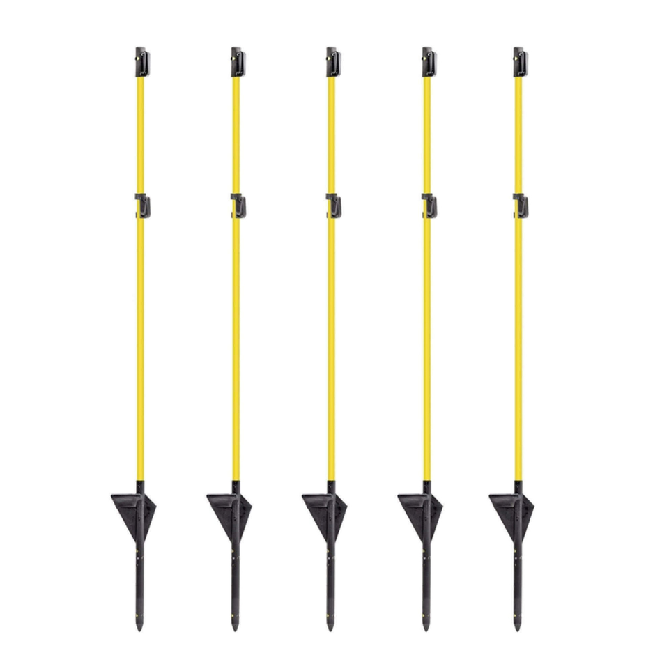 Stiklašķiedras elektriskā gana miets ar 2 izolatoriem 110 cm - 10 gab.