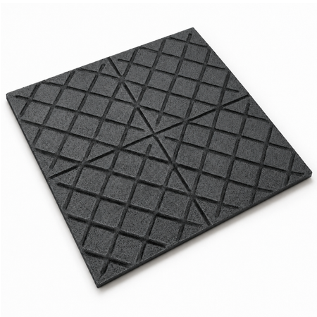 Gumijas plāksne SBR 100 × 100 cm × 30 mm melna