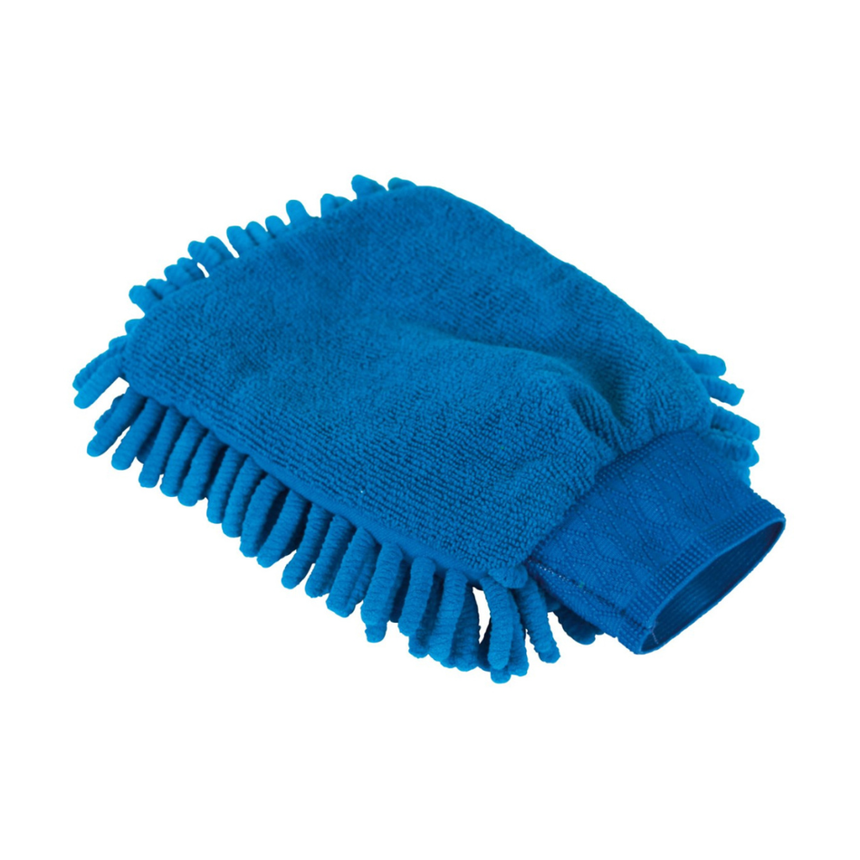 Microfiber washing glove, 20 x 15 cm, blue