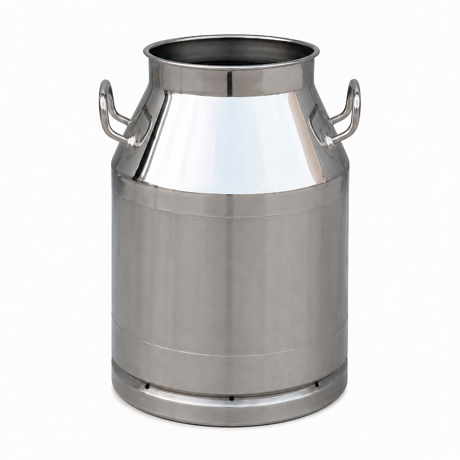 Stainless steel milking can with handles 25 l