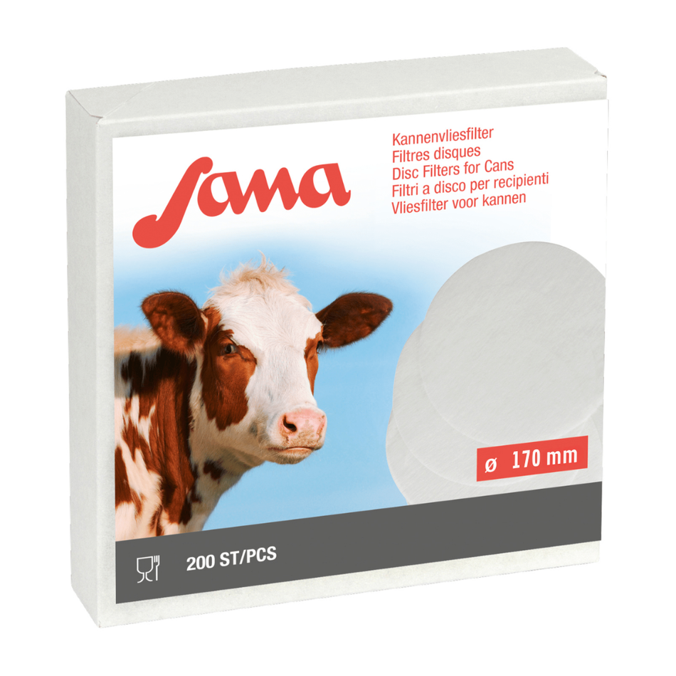 Piena filtri apaļie Sana 170 mm, 200 gab