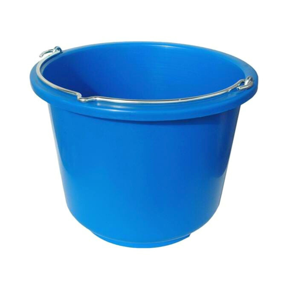 Plastic bucket with metal handle 13 L, blue