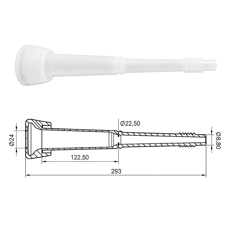 Silikona pupu gumija DeLaval 960000-01S 0601 293 mm