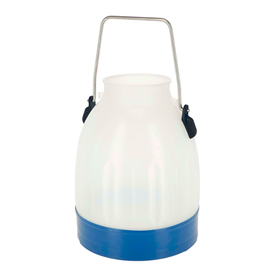 Milking plastic bucket 30 L with metal handle, blue