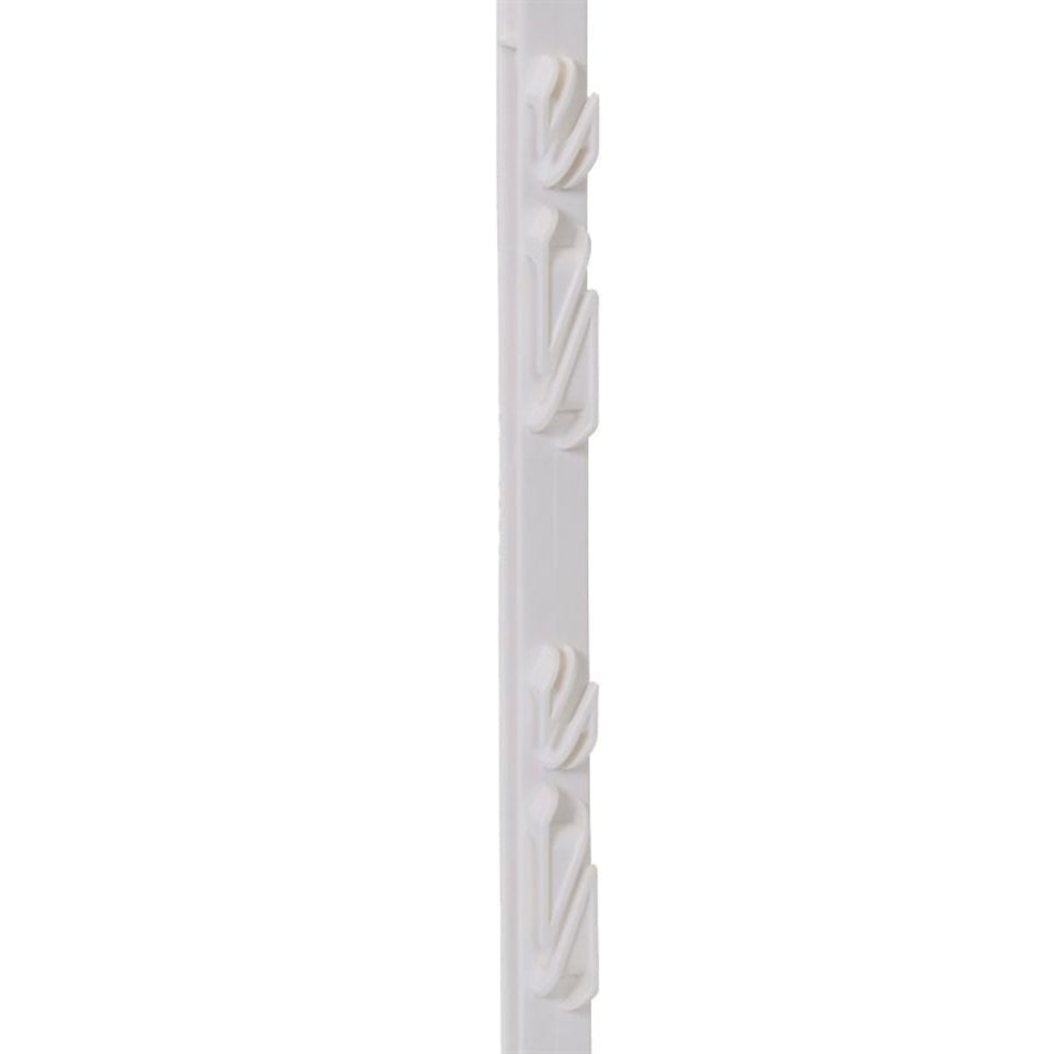 Electric fence post, 156 cm, 11 attachments, plastic, double-sided, white